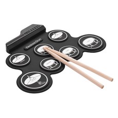 迷你爵士鼓電子鼓兒童樂器鼓組, 1個, 黑圖標版