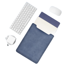 투에이비 태블릿/노트북 파우치 슬리브 가죽 케이스, 루비 블루