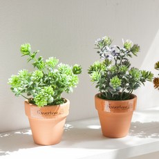 청옥 조화 화분 베베 다육 토분 set 13cm 3컬러 인테리어 꽃 테이블 장식 소품 꾸미기, 그린, 1개