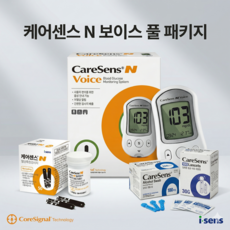 케어센스N 혈당측정기+시험지110매+채혈침110개+알콜솜100매 당뇨 당 체크기 검사기, 1개, 1개입