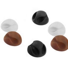 케이블 정리클립 정리개 6P세트 전선정리 책상 바닥 인터넷선 자동차 콘센트 배선