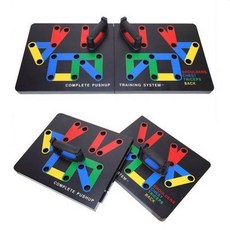 장사부 레인보우 팔굽혀펴기 기구 멀티 푸쉬업 바 보드 키트 홈트레이닝 실내운동, 고급형, 혼합색상