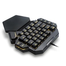 GOWENIC 한 손 게이밍 키보드 35키 휴대용 미니 싱글 핸드 손목 받침대 포함 RGB 백라이트 블루 스위치 키패드 6개의 매크로 녹음 키 PC용 237884