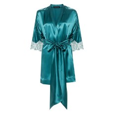 카린길슨 레이스 트리밍 실크 가운