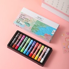 油畫棒 重彩油畫筆 奶油感軟式蠟筆 彩色筆 美術繪畫用品, 1個, 油畫棒-12色