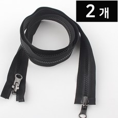 Joeunmall 투웨이지퍼 90cm 점퍼 지퍼 양면 5호, 322 블랙, 2개