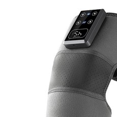 電熱護膝按摩儀，艾草熱敷，震動按摩，膝腿/肩肘多用, 1個, 單隻禮盒裝