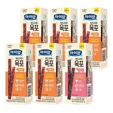 일동후디스 아이얌 부드러운 육포 6개 혼합, 1세트, 30g, 쇠고기1 + 바베큐5