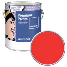 노루페인트 팬톤 외부용 실외 무광 페인트 4L, 17-1664 Poppy Red, 1개