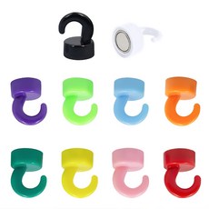 Jianwen강력한 미니 자석 후크10건, 다색