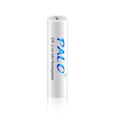 PALO 3.7V 10440 배터리 380mAh 상단 버튼 10440 충전식 리튬 배터리 AAA 충전식 리튬 이온 배터리 (AAA 케이스 포함), 2PCS