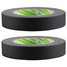 kvis 게퍼 개퍼 테이프 gaffer tape 검정 25mm x 25M, 2개