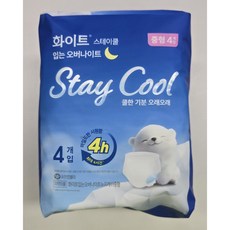 화이트 입는 오버나이트 미디엄 뉴 생리대 팬티형, 중형, 4개입, 4개