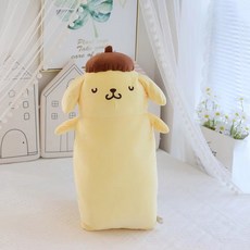 귀여운 42 65cm 사랑 노란 강아지 포옹 수면 베개 등받이 쿠션 소파 침대 선물용, 42CM, pom pom rin close