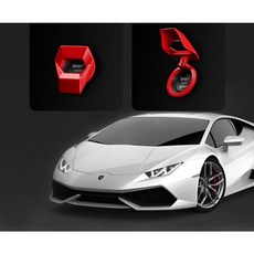 자동차 시동버튼커버 람보르기니 엔진 스타트 버튼 차량 실내 부착 스위치, 1개, 람보 레드