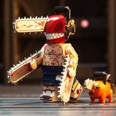 체인소맨 레고 피규어 세트 전기톱맨 미니피규어 블럭 애니메이션 굿즈 모음 브릭 호환 덴지, 4.5CM, 8 XP515