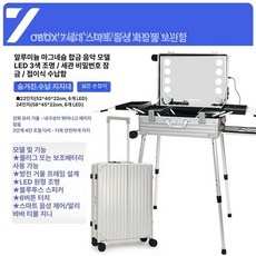 이동식 메이크업박스 LED 화장대 업소용 보관 캐리어, 알루미늄-마그네슘 24인치 A 실버 티몰 지니