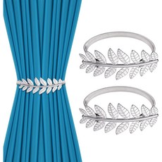 HahnRay커튼 묶는끈 북유럽 럭셔리 장식끈 커튼 고정끈 커튼 끈 2개, 실버