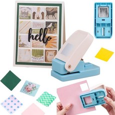 3D Star 3.6 x 3.6cm(1.4 x 1.4인치) 엠보싱 펀치 스크랩북 저널링 종이 공예 DIY 카드 제작 종이 공예 스크랩북 DIY 카드 제작 예술 공예 용품, 1X1 inch Square Punch