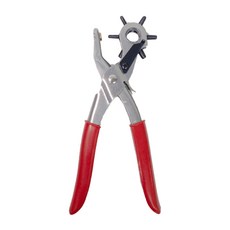 ARZ 皮帶打洞器 D250 皮革打孔器 打孔鉗 皮帶打洞鉗 背包皮包肩帶 鞋帶打洞器, 紅色, 1個