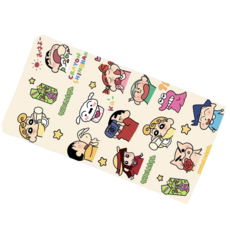 新之助浴巾 70x140cm - 蠟筆小新圖案，柔軟吸水，居家旅行必備, 多色混合, 1個