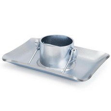 Lonffery 핀 베이스가 있는 트레일러 잭 풋 플레이트 표준 5.1cm(2인치) 트레일러 잭에 적합 2 268kg(5000파운드) 용량의 튼튼한 아연 도금 스틸 RV, Lonffery 핀 베이스가 있는 트레일러 잭 풋 플레