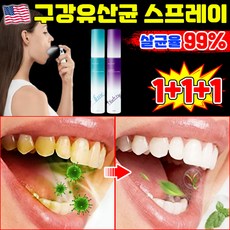 [지속효과보장] 구강유산균 스프레이 1위 휴대용 구강스프레이 잇몸 유산균 스프레이 입냄새 제거 구취 스프레이 뿌리는 구강유산균 블루베리 라임 맛, 3세트, 16ml