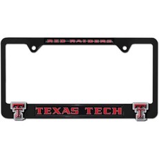 비브랜드 오클라호마 주립대 마스코트 3D 블랙 메탈 번호판 프레임, 텍사스 테크
