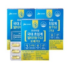 JW중외제약 프리미엄 국대 초임계 알티지(rTG) 오메가3, 30정, 3박스