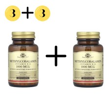솔가 설하 메틸 코발라민 (비타민 B12) 1 000 mcg 60 너겟, 6개, 60정