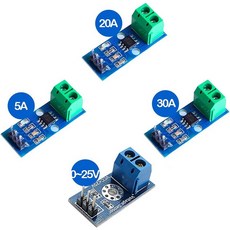 ACS712 홀 효과 전류 센서 모듈 5A 20A 30A 범위 + 전압 DC025V 테스터 터미널 아두이노용, ACS712 홀 효과 전류 센서 모듈 5A 20A 30, 1개