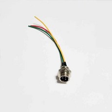 GX12 커넥터 케이블 연결 소켓 와이어 통합 신호 M12 7핀 항공 플러그 전원, 50CM, 2P 대상, Male with Wire