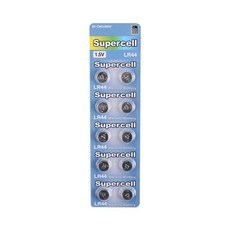 슈퍼셀 건전지 스마트 인체 자동차 장난감 체온계 체중계 파일 LR-44 알카라인 10개입 일회