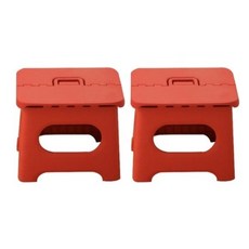 1+1 휴대용 접이식 발디딤대 의자 대, 레드, 2개