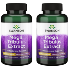 스완슨 메가 트리뷸러스 250mg 120캡슐 2병 트리블러스 Tribulus 테스토스테론, 2개, 120정