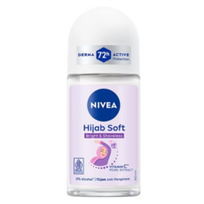 니베아 여성용 브라이트닝 히잡 소프트 롤-온 데오드란트, 1개, 50ml