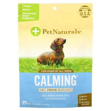 Pet Naturals 진정효과 강아지 전용 츄어블 30개 1.59 oz (45 g), 스트레스완화/안정/집중력관리, 1개