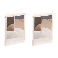 털보몰 남이보는 내얼굴 좌우 무반전 거울, 화이트, 2개