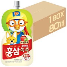 팔도 뽀로로 홍삼쏙쏙 사과매실, 100ml, 80개