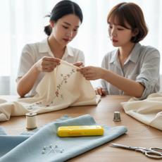 재봉틀 보조 도구 바늘쿠션 겸용 자동 실끼우기 장치 수예용품 바느질 용품, 1개, 옐로우