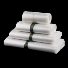 高壓平口透明塑料袋 加厚食品級防潮防塵收納袋, 1個, 雙面共6絲 超薄 比較薄,開口20*30cm 100個