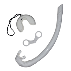 유겐다이브 롤업 스노클 롤업 스노쿨링 접이식 스노클 접이식 스노쿨 플랙서블 스노클 프리다이빙 스노클 프리다이빙 스노쿨, 화이트