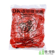 OK牌橡皮筋 #14號 紅色 4兩袋裝 台灣製 魚袋打包 橡皮圈 綑綁包裝, 1個, 2兩75g散裝(+-3%)