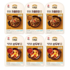 CJ 다담 찌개 양념(차돌된장찌개+순두부찌개), 3세트, 285g