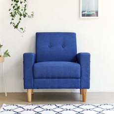 [수장고1977] 리세 패브릭 미니멀 편한 1인 소파 입식 좌식 쇼파 의자 컬러, 블루