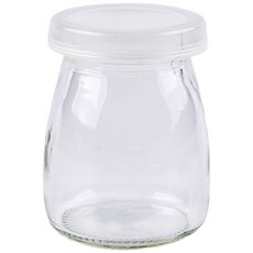 透明玻璃布丁瓶 (含蓋) 布丁杯/乳酪杯/奶酪杯 CC0290, 透明, 1個