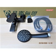 全銅 黑仿古淋浴簡易花灑 田園鄉村仿舊復古黑古銅水龍頭歐式多功能蓮蓬頭, 1個, 簡易4件花灑套組