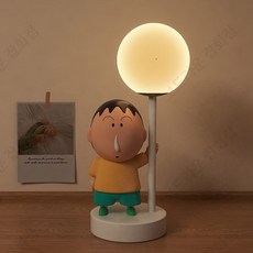 맹구무드등 짱구 USB 최강희조명 무타공 집들이 LED, 아가 테이블 램프--월구 램프