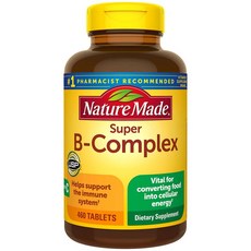Nature Made 네이처메이드 Super B Complex 영양제 60정 4팩 비타민B 콤플렉스 보충제, 1개, 460정