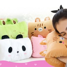 낮잠베개 사무실 낮잠 베개 책상 허리 엎드려자는 쿠션, 핑크토끼 낮잠베개